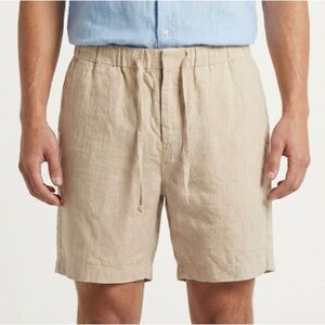 Frescobol Carioca Men’s Drawstring Linen Shorts 34